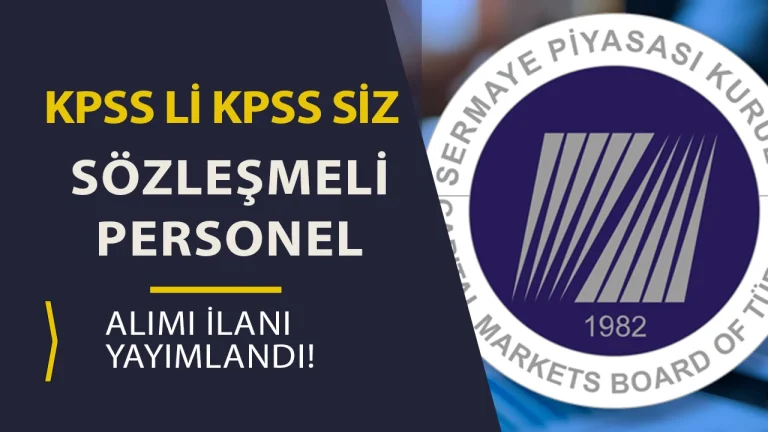 SPK Sözleşmeli Personel Alımı 2026 ( KPSS li KPSS siz )