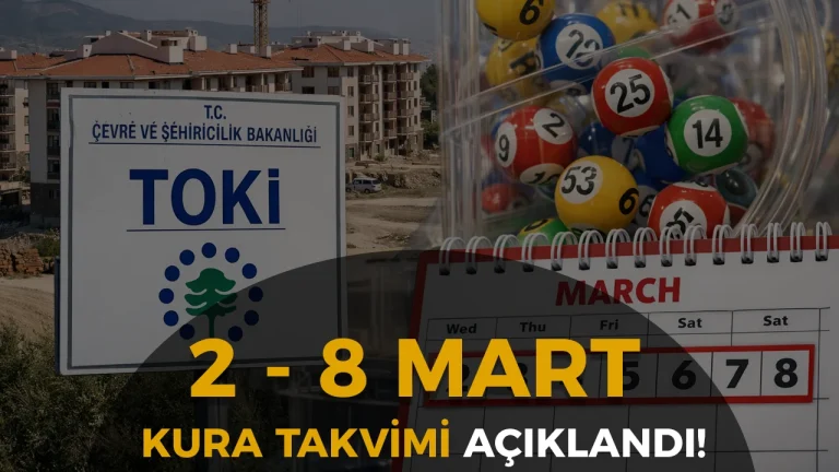 TOKİ’den Yeni Açıklama: 2 – 8 Mart Kura Takvimi Belli Oldu