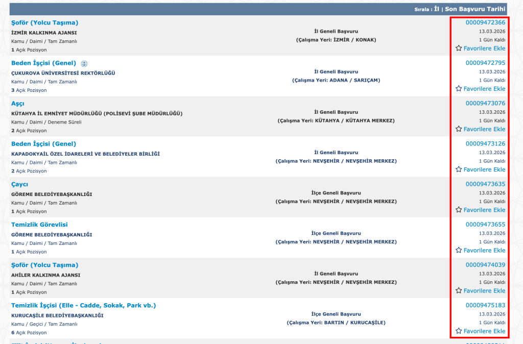 KPSS Şartsız 411 Kamu İşçi Alımı Yapılacak: Sağlık Müdürlükleri, Kıyı Emniyeti ve Belediyeler Personel Arıyor 5 image 31