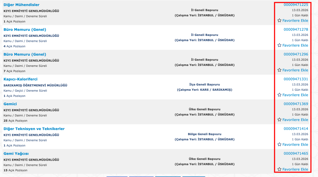 KPSS Şartsız 411 Kamu İşçi Alımı Yapılacak: Sağlık Müdürlükleri, Kıyı Emniyeti ve Belediyeler Personel Arıyor 8 image 34