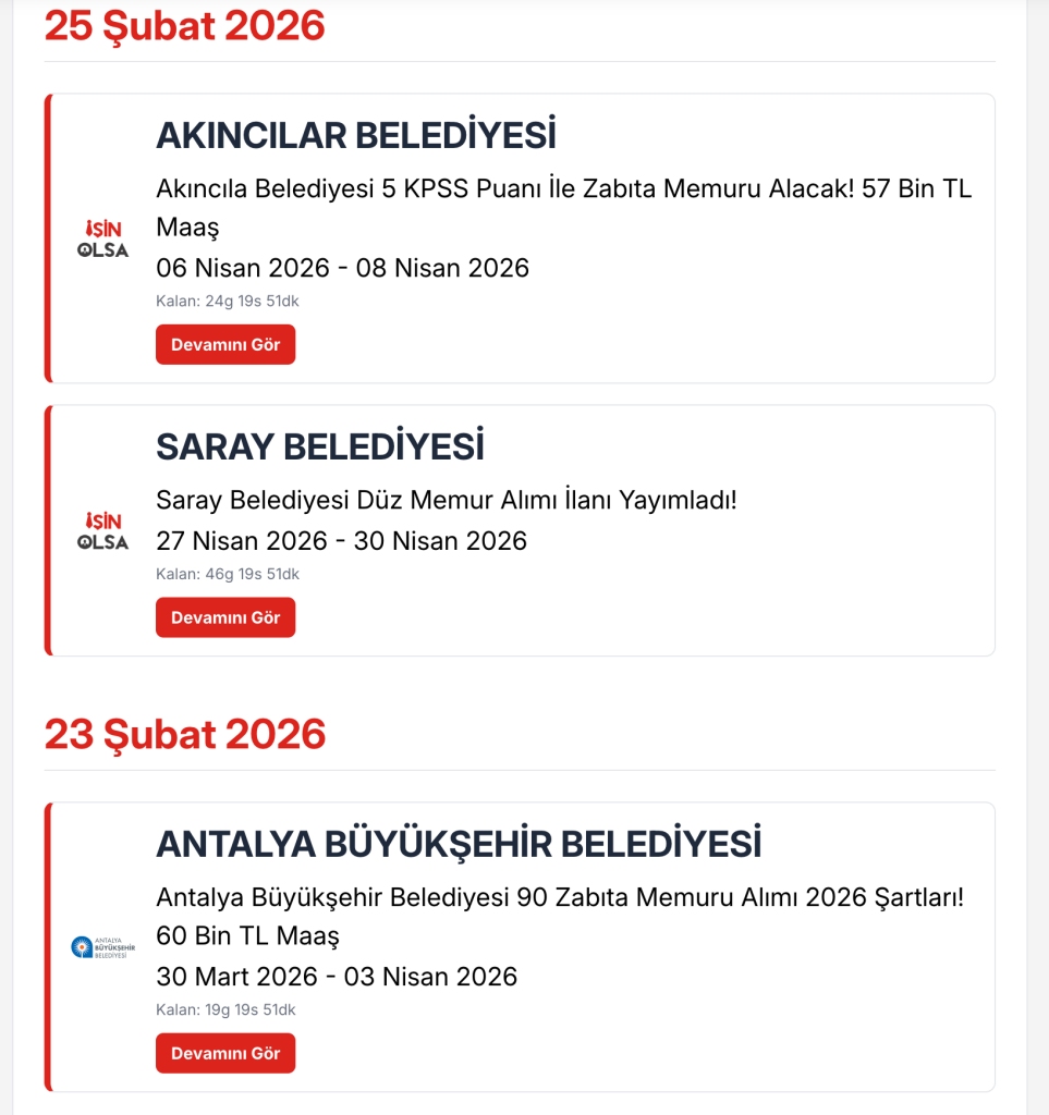 Kamuya 1191 Memur Personel Alınıyor (Mart 2026) 6 image 50