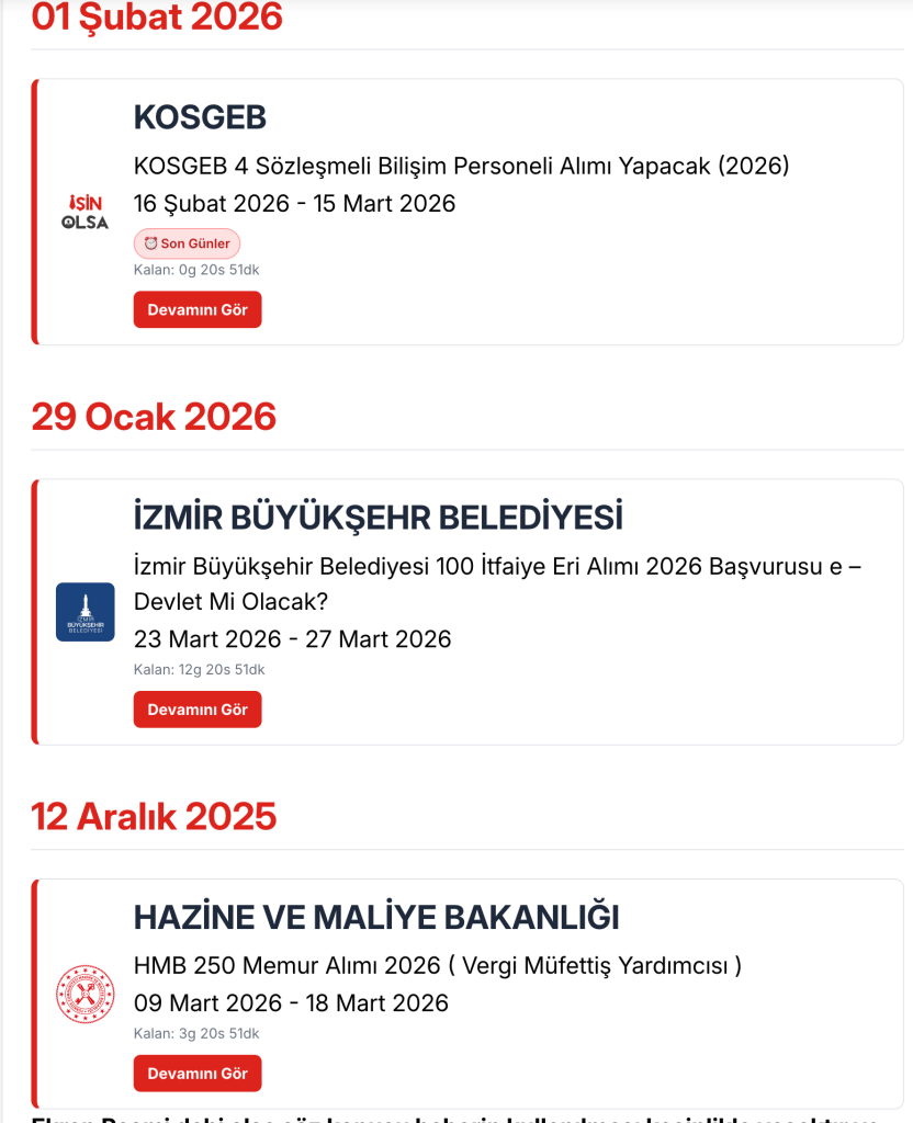 Kamuya 1191 Memur Personel Alınıyor (Mart 2026) 11 image 55