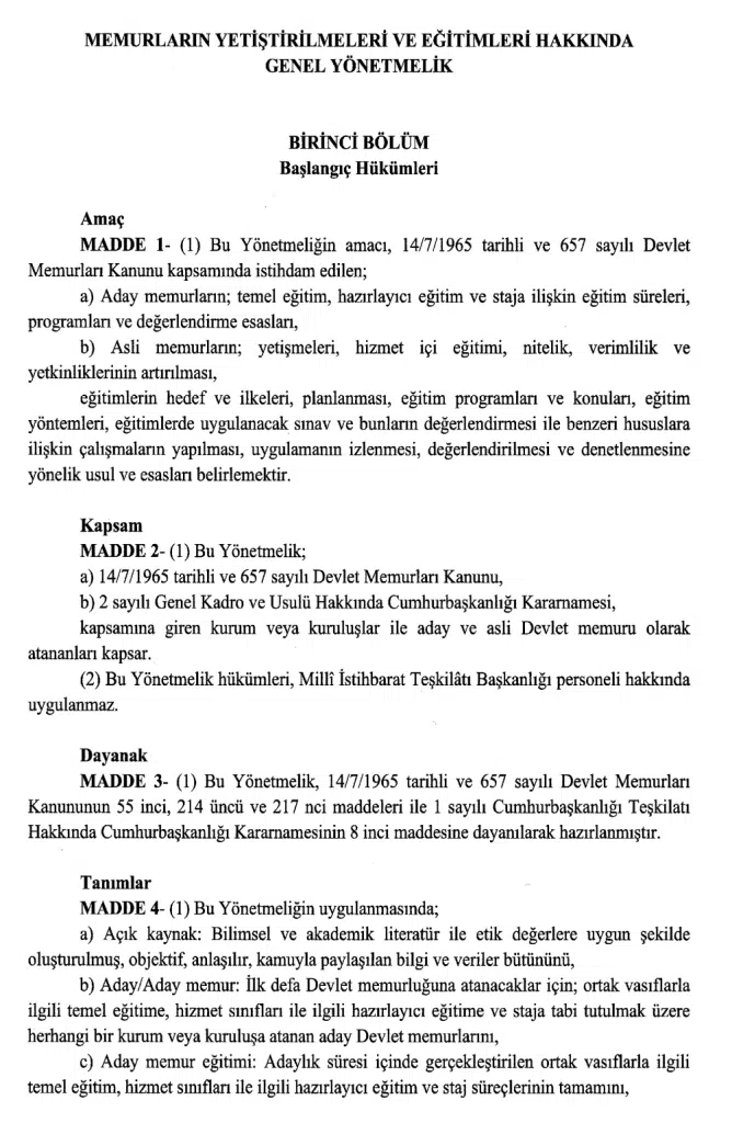 Memurlar İçin Yeni Dönem Başladı! Eğitim ve Staj Zorunlu Oldu (Resmi Gazete) 5 image 62