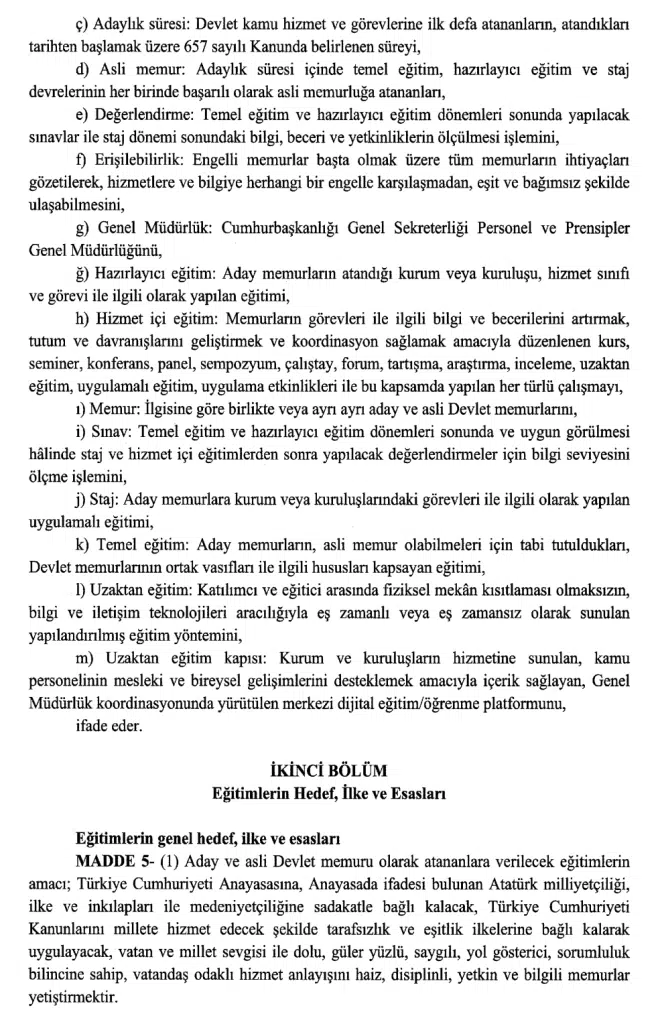 Memurlar İçin Yeni Dönem Başladı! Eğitim ve Staj Zorunlu Oldu (Resmi Gazete) 6 image 63