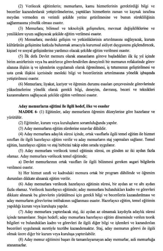 Memurlar İçin Yeni Dönem Başladı! Eğitim ve Staj Zorunlu Oldu (Resmi Gazete) 7 image 64