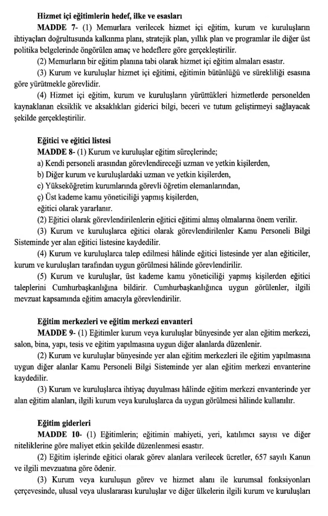 Memurlar İçin Yeni Dönem Başladı! Eğitim ve Staj Zorunlu Oldu (Resmi Gazete) 8 image 65