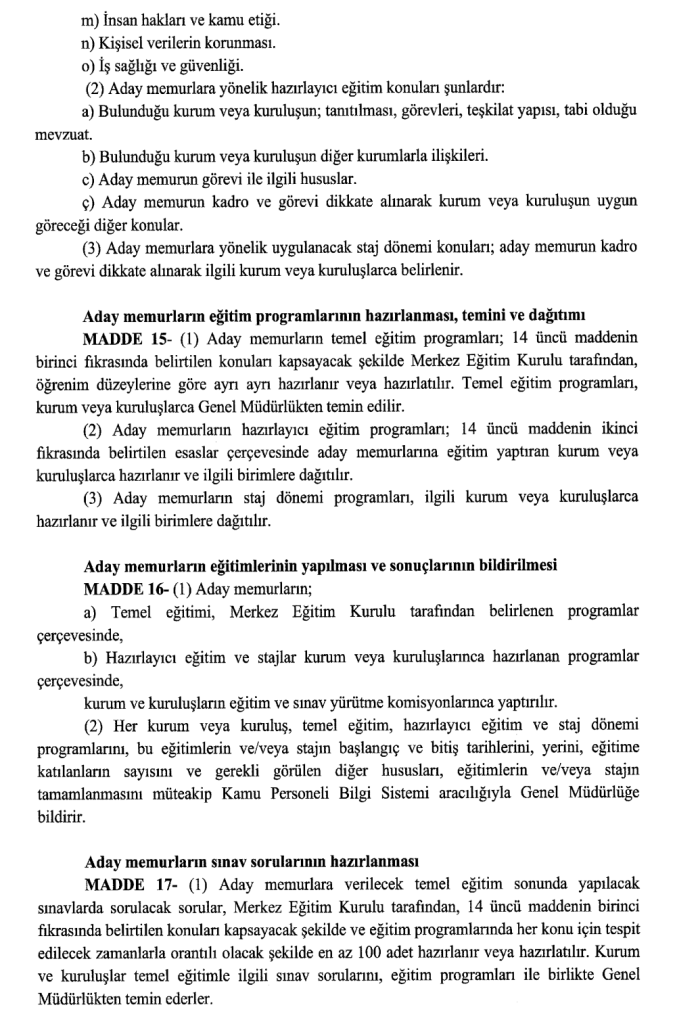 Memurlar İçin Yeni Dönem Başladı! Eğitim ve Staj Zorunlu Oldu (Resmi Gazete) 12 image 69