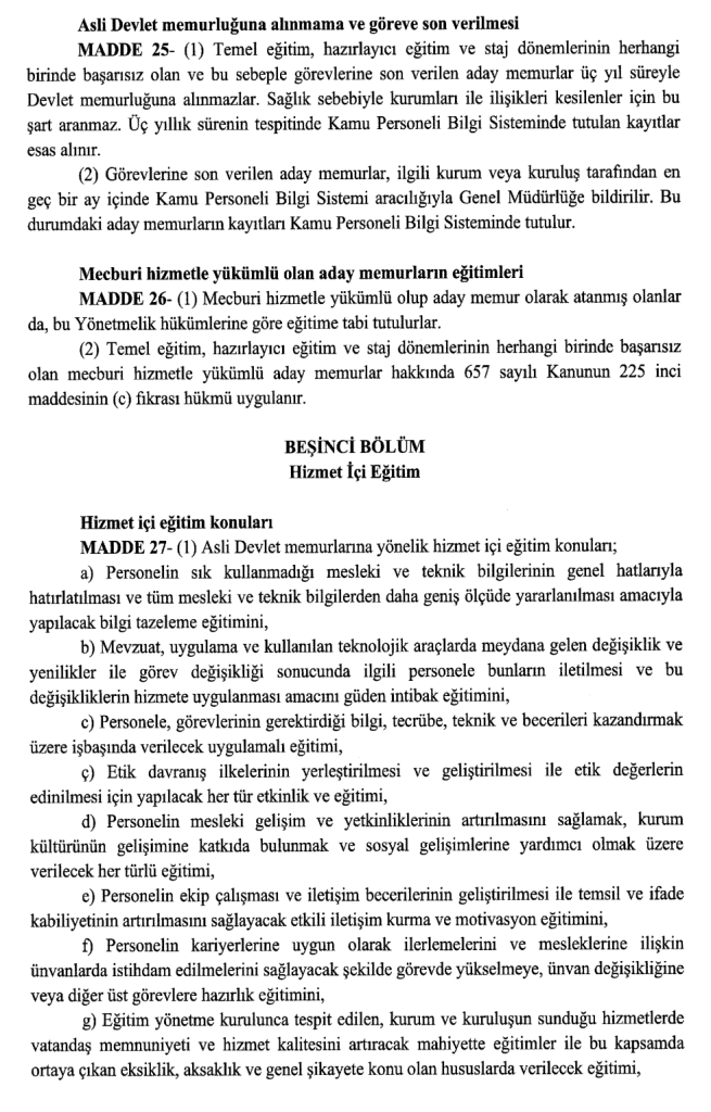 Memurlar İçin Yeni Dönem Başladı! Eğitim ve Staj Zorunlu Oldu (Resmi Gazete) 15 image 72