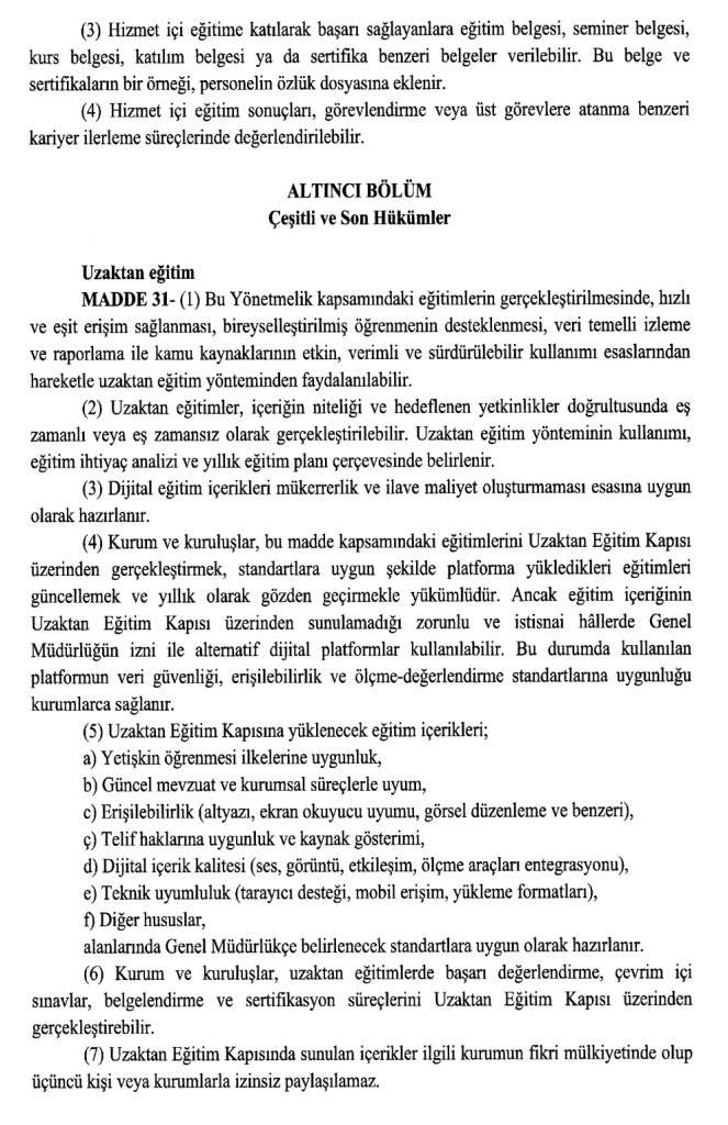 Memurlar İçin Yeni Dönem Başladı! Eğitim ve Staj Zorunlu Oldu (Resmi Gazete) 17 image 74