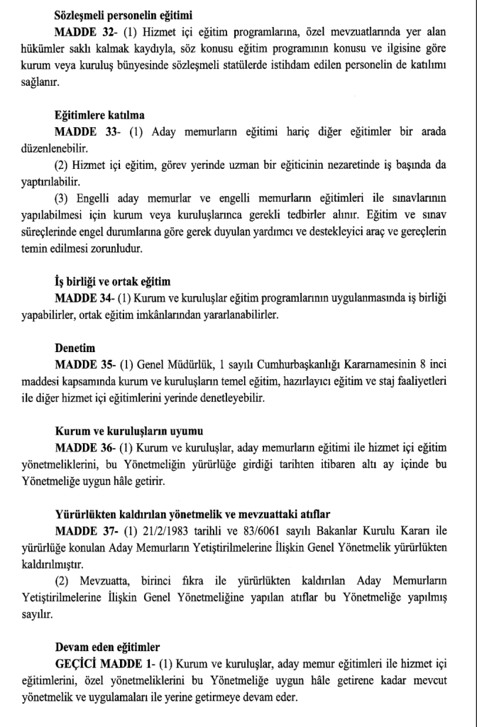 Memurlar İçin Yeni Dönem Başladı! Eğitim ve Staj Zorunlu Oldu (Resmi Gazete) 18 image 75