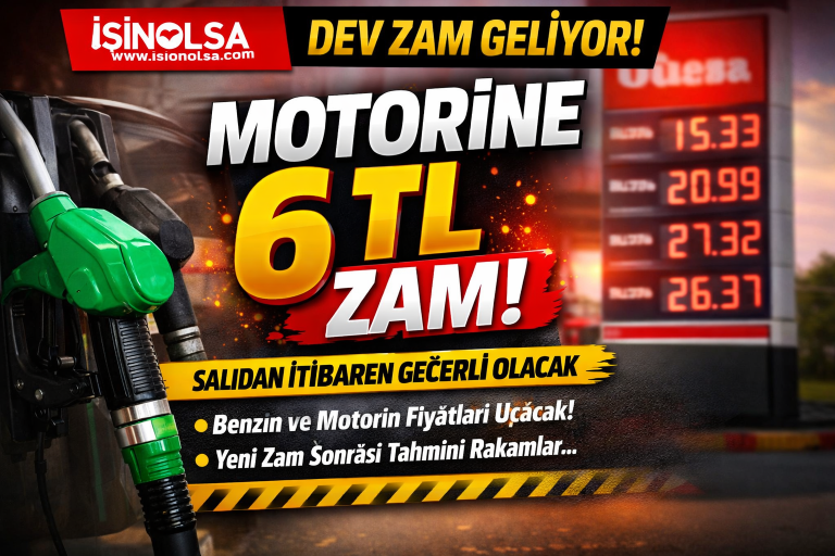 Motorine Salı Günü Dev Zam Bekleniyor! 6 TL Artış Gündemde