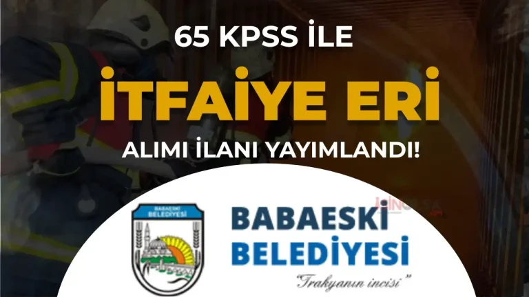 BABAESKI BELEDIYESI ITFAIYE ERI ALMI
