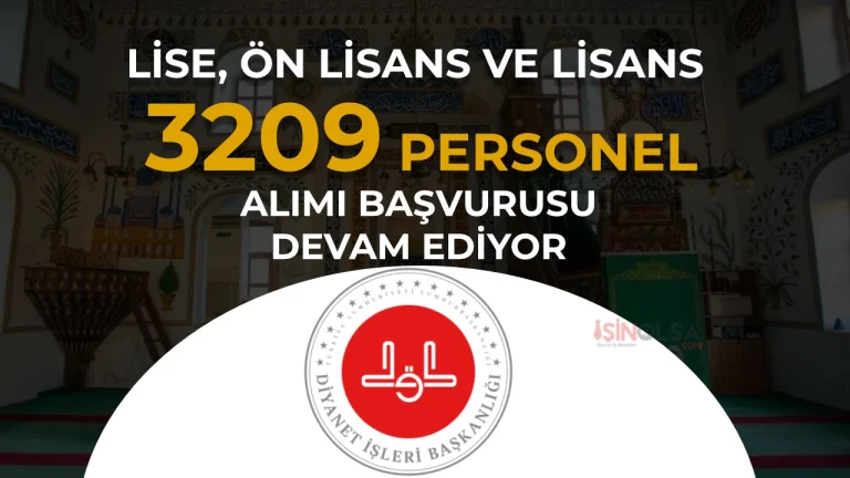 DİB 3209 Personel Alımı Başvurusu Devam Ediyor
