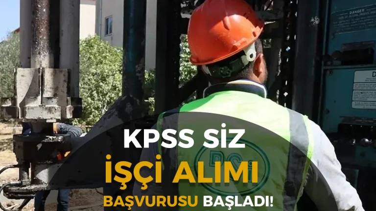 DSİ Sulama Birliklerine KPSS siz Zirai Sulamacı İşçi Alımı Yapacak