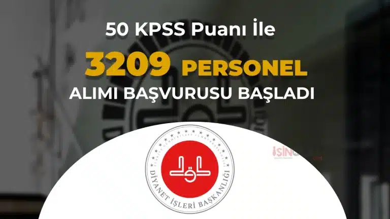 Diyanet 3209 Personel Alımı Başvurusu Başladı!