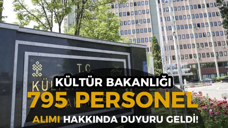 Kültür Bakanlığı 795 Şoför, Temizlik ve Güvenlik Görevlisi Alımı yedek Aday Duyurusu Geldi!