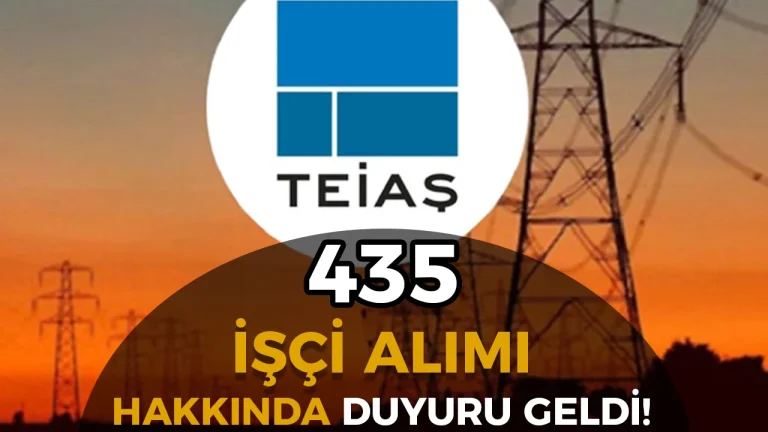 TEİAŞ 435 İşçi Alımında Yedek Aday Atama Duyurusu Geldi!