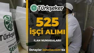 TÜRKŞEKER 525 İşçi Alımı İŞKUR İş İlanı Numaraları