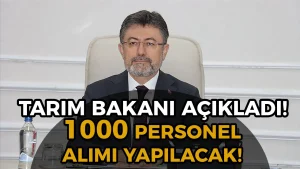 Tarım Bakanlığı 1000 Personel Alımı Yapacak!