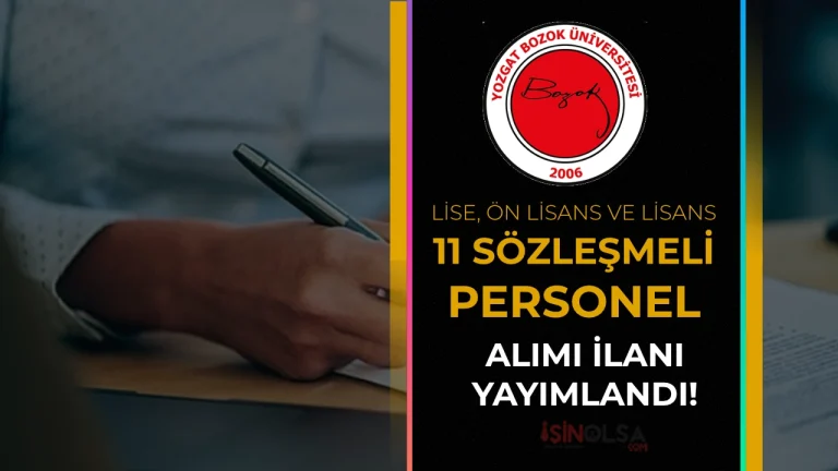 YOZGAT BOZOK UNIVERSITESI PERSONEL ALIMI