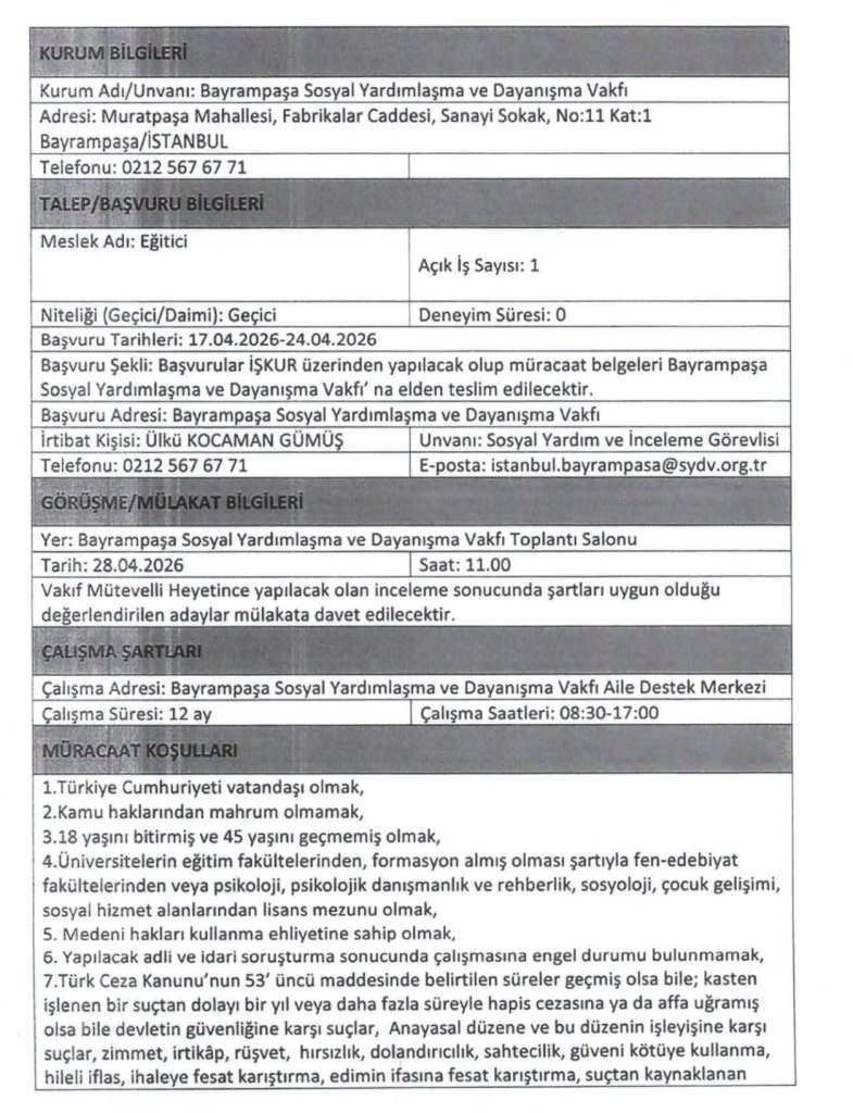 ASHB ve Huzurevlerine 6 Şehir İçin SYDV Personeli Alımı Yapacak! 3 image 58