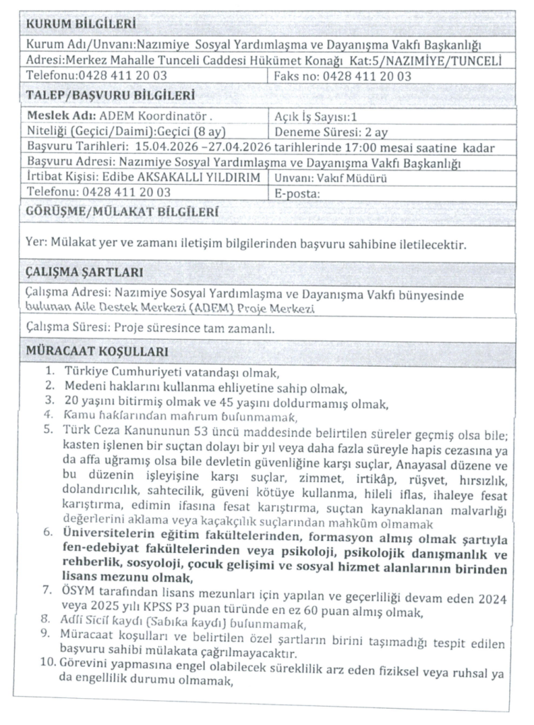 ASHB ve Huzurevlerine 6 Şehir İçin SYDV Personeli Alımı Yapacak! 8 image 64
