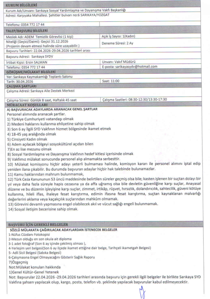 ASHB ve Huzurevlerine 6 Şehir İçin SYDV Personeli Alımı Yapacak! 11 image 67