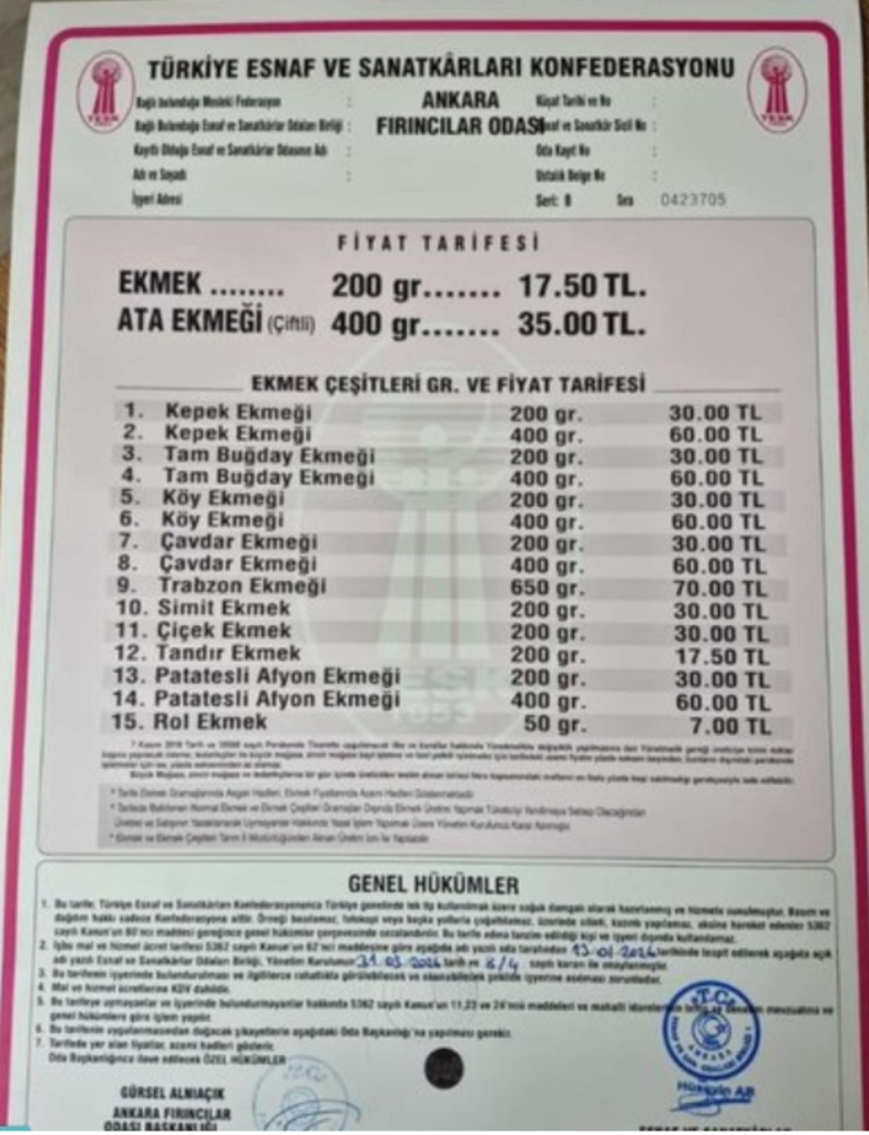 Ankara'da Ekmeğe Zam: Yeni Fiyat 1 Nisan'dan Geçerli 4 image