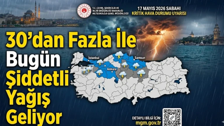 30dan Fazla Ile Bugun Siddetli Yagis Geliyor