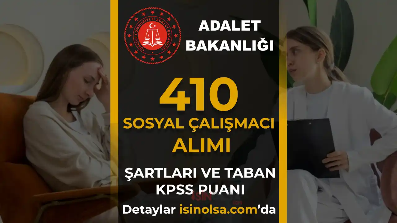 Adalet Bakanlığı 410 Psikolog Alımı: Şartlar ve Taban KPSS Puanı