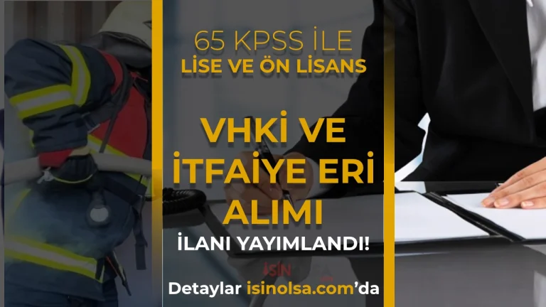 Akharım Belediyesi En Az Lise VHKİ ve İtfaiye Eri Alımı İlanı
