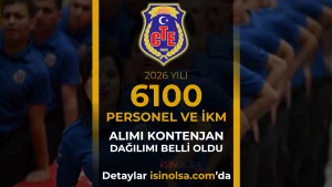 CTE 2026 Yılı 6100 Personel ve İKM Alımı Kontenjanları Belli Oldu