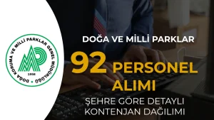 DKMP 92 Personel Alımı Şehre Göre Kontenjan Dağılımı