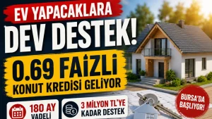 Ev Yapacaklara Dev Destek! 0.69 Faizli 3 Milyon TL Kredi Geliyor