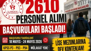 GSB 2610 Personel Alımı Başvuruları Başladı! Lise Mezunlarına Dev Kontenjan