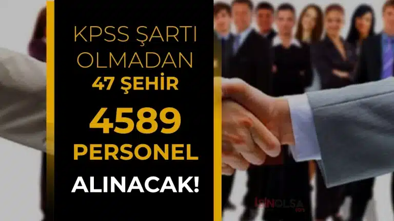 İŞKUR Üzerinden 47 Şehir Belediye 4589 İşçi Personel Alacak!