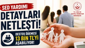 SED Yardımı Detayları Netleşti! Destek Ödemesi 13 Bin TL’yi Aşabiliyor