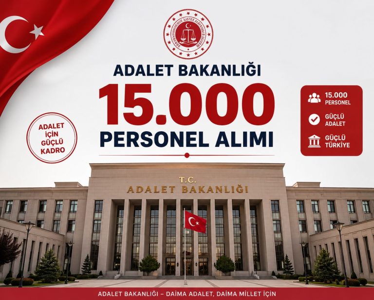 Adalet Bakanlığı 15 Bin Sözleşmeli Personel Alıyor: Kadro Dağılımı Açıklandı