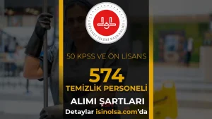 DİB 2026 Yılı 574 Temizlik Personeli Alımı Şartları! 50 KPSS İle