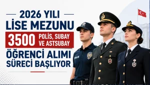 2026 Yılı Lise Mezunu 3500 Polis, Subay ve Astsubay Öğrenci Alımı Süreci Başlıyor