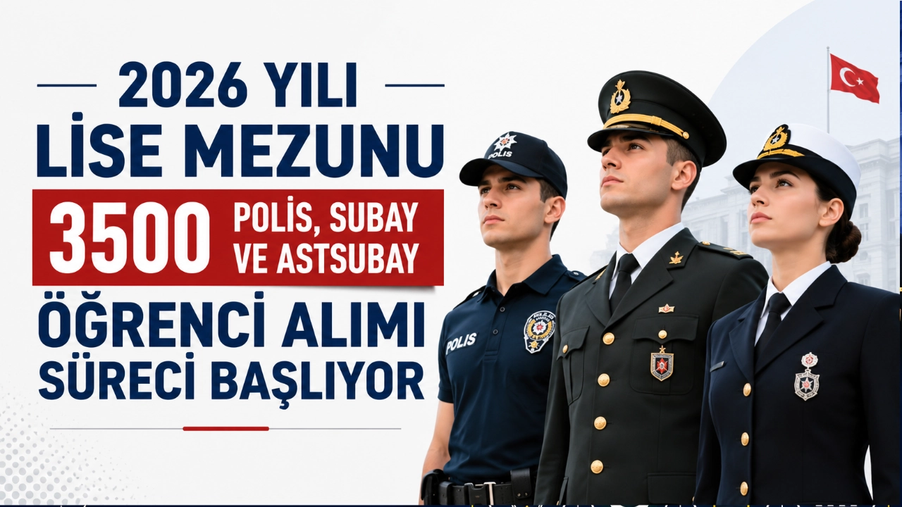 2026 Yılı Lise Mezunu 3500 Polis, Subay ve Astsubay Öğrenci Alımı Süreci Başlıyor