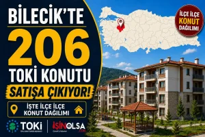 Bilecik’te 206 TOKİ Konutu Satışa Çıkıyor! İşte İlçe İlçe Konut Dağılımı