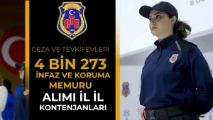 CTE 4 Bin 273 İnfaz ve Koruma Memuru Alıyor: İl İl Kontenjan Dağılımı