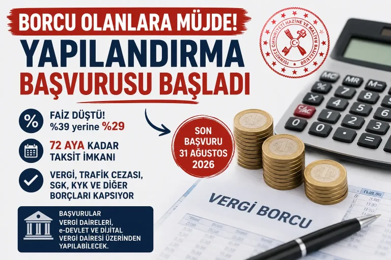 Devlete Borcu Olanlara Müjde! Yeni Yapılandırma Resmen Başladı
