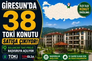 Giresun’da 38 TOKİ Konutu Satışa Çıkıyor! Bulancak’taki Proje Başvuruya Açılıyor