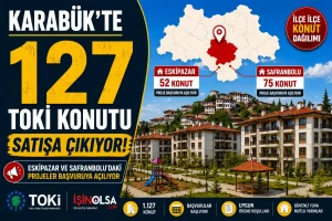 Karabük’te 127 TOKİ Konutu Satışa Çıkıyor! Eskipazar ve Safranbolu’daki Projeler Başvuruya Açılıyor