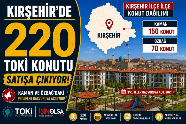 Kirsehirde 220 TOKI Konutu Satisa Cikiyor Kaman ve Ozbagdaki Projeler Basvuruya Aciliyor
