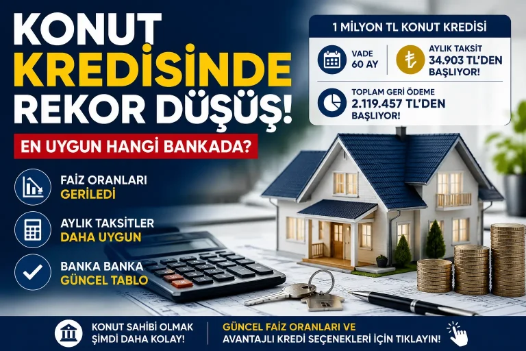 Konut Kredisi Faizleri Güncellendi: En Düşük Taksit Hangi Bankada?
