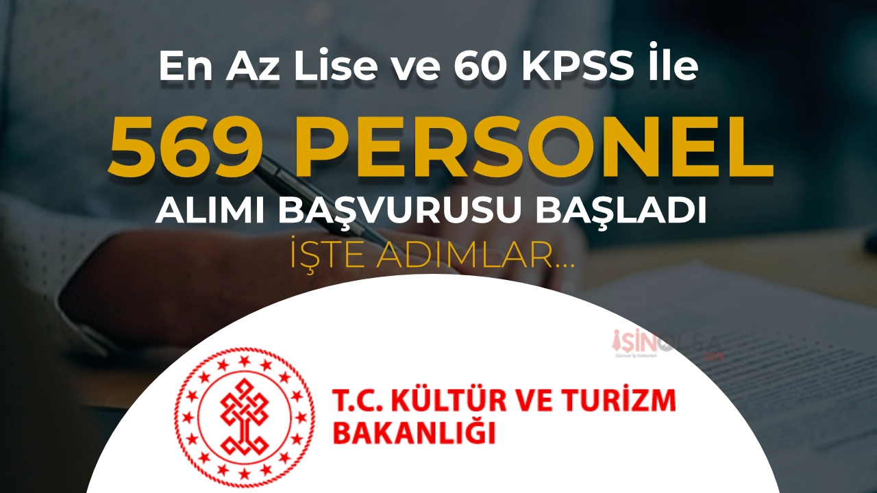 Kültür Bakanlığı 569 Sözleşmeli Personel Alımı: 35 Yaş Şartı Yok, Başvurular Bugün Başladı