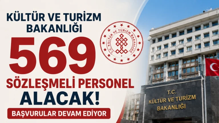 Kültür ve Turizm Bakanlığı 569 Sözleşmeli Personel Alacak: Başvurular Devam Ediyor